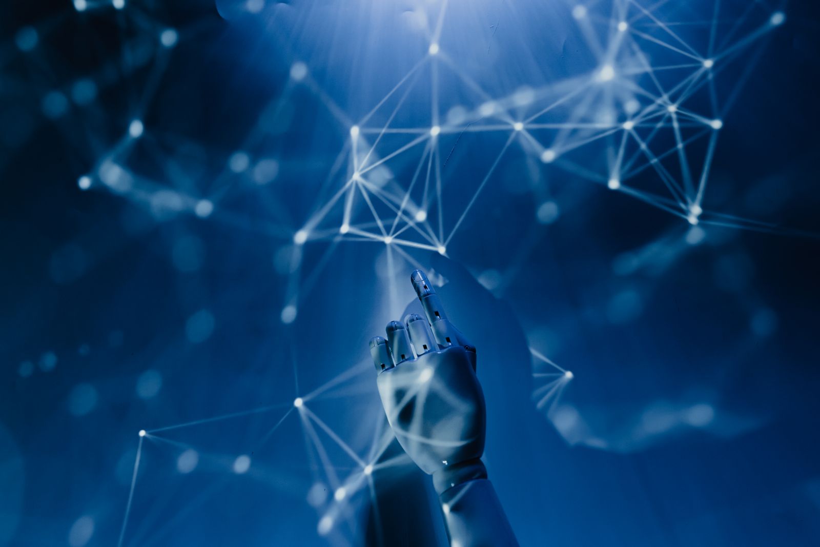 Intelligent digital network representing AI software and secure enterprise platforms
